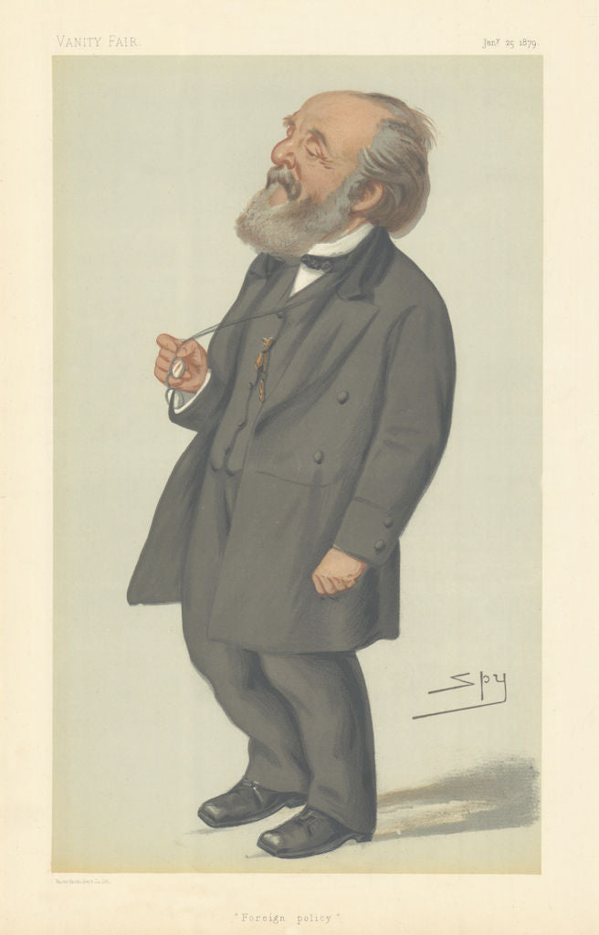 VANITY FAIR SPY CARTOON Peter Rylands 'Foreign Policy'. Warrington MP/Mayor 1879
